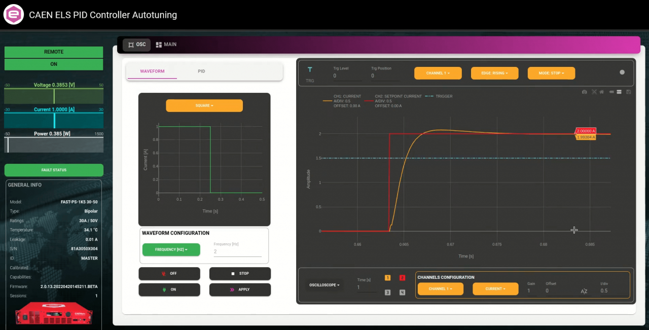 Auto-Tuning – Automatic Tuning of the Power Supply